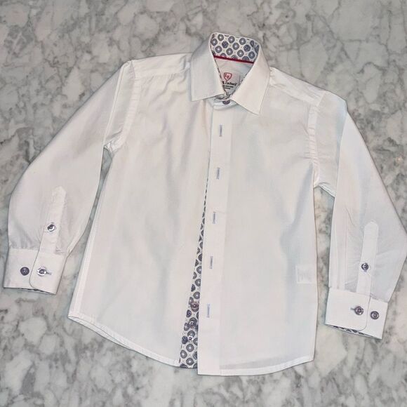LEO & ZACHARY PREMIUM BUTTON DOWN DRESS SHIRT 4Y - Picture 1 of 7